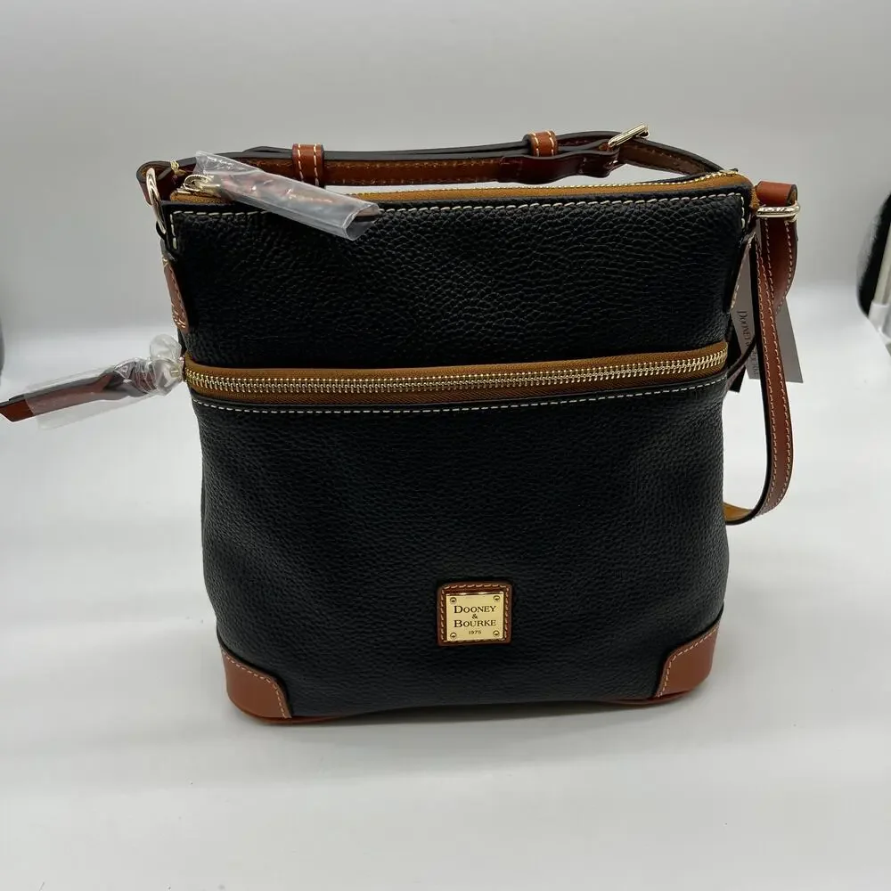 Dooney & Bourke Pebble Leather Crossbody Purse Black